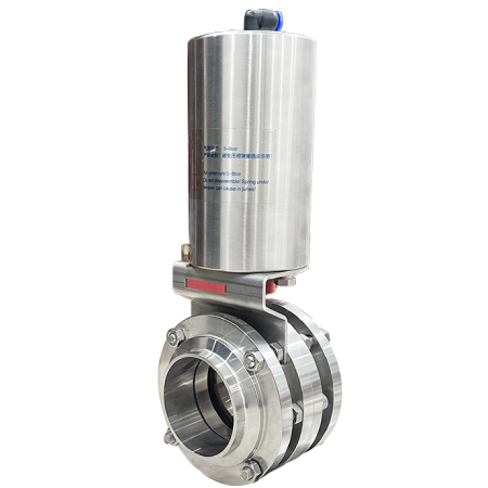 Sanitary Stainless Steel Pneumatic Butterfly Valve санитарная нержавеющая сталь пневматический клапан бабочки