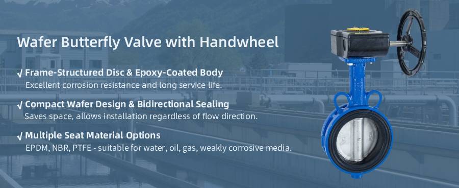 Wafer Butterfly Valve with Handwheel Клапан бабочки ручной пластины