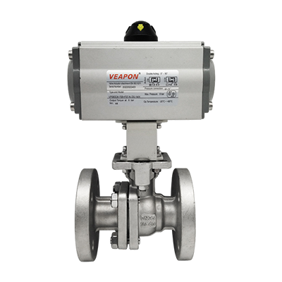 Пневматический высокотемпературный фланцевый шаровой клапан