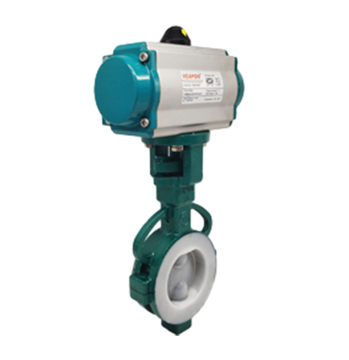 Пневматический полностью фторированный дроссельный клапан