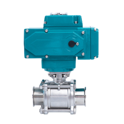 Электрический санитарный шаровой зажим