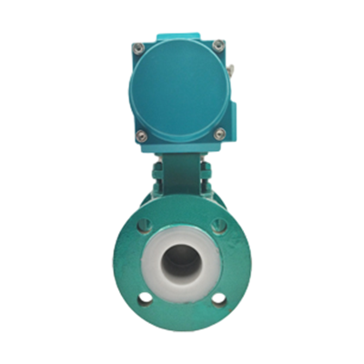 Пневматический шаровой кран с фторсодержащей футеровкой