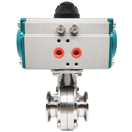 Pneumatic Sanitary Stainless Steel Butterfly Valve Пневматическая санитарная санитарная нержавеющая сталь клапан бабочек