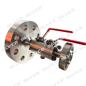 Редукционный фланцевый двойной запорно-спускной двойной шаровой клапан