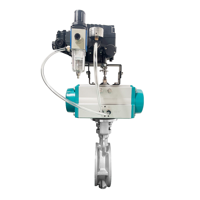 Пневматический металлический клапан бабочки с позиционером