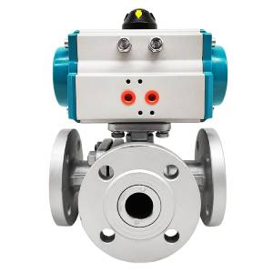 пневматический фланцевый шаровой клапан 