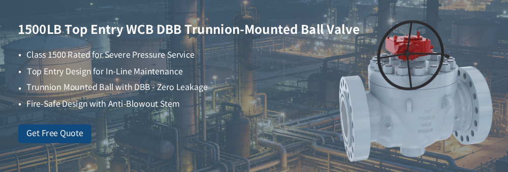 Шаровой кран с верхним входом класса 1500