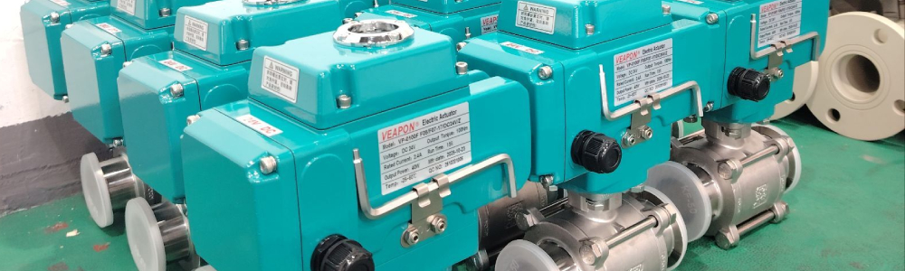 Электрический шаровой кран санитарный 