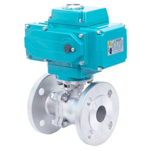 Электрический фланговый шаровой клапан 