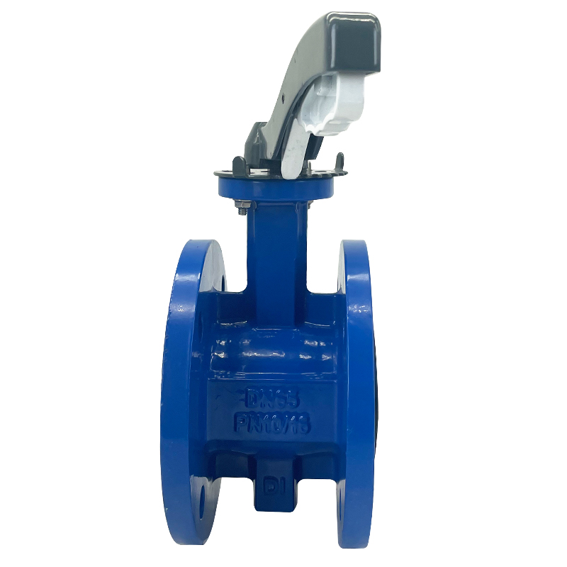 Фланцевый поворотный клапан с рычажной ручкой